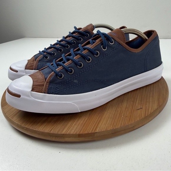 Converse Jack Purcell Nighttime Navy/Tobacco Canvas Sneakers - Picture 3 of 10